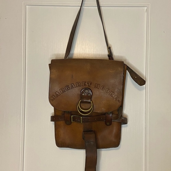 Vintage Repurposed Saddle Messenger Bag - Picture 4 of 5